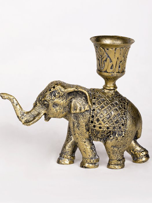 Подсвечник Слон золотого цвета - купить Подсвечники по цене 1690.0