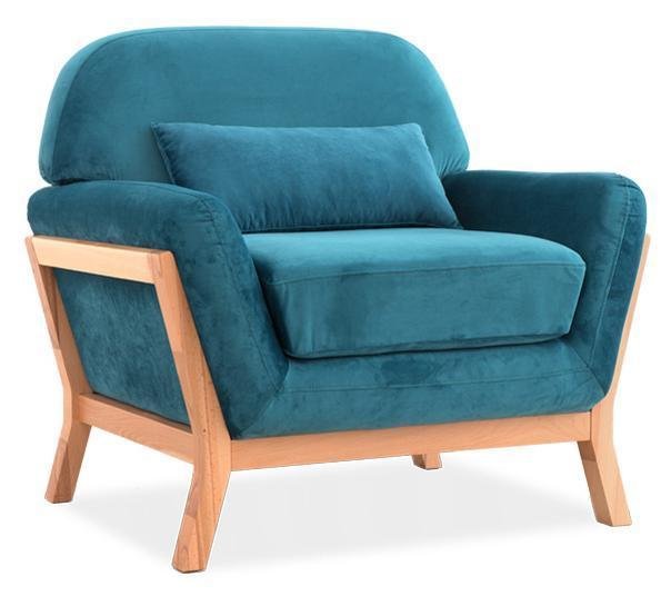 Кресло Йоко сине-зеленого цвета