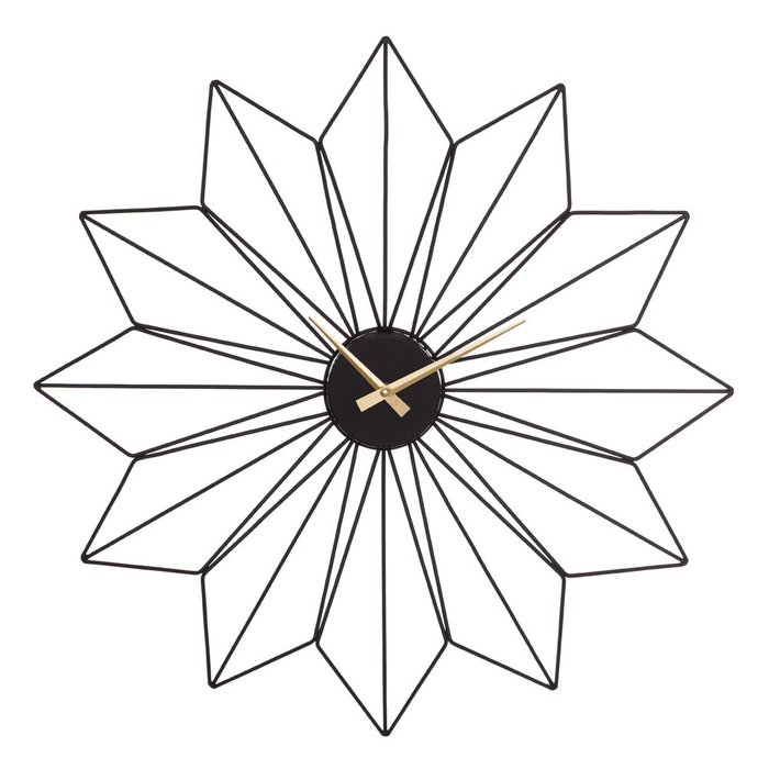 Настенные часы из металла черного цвета
