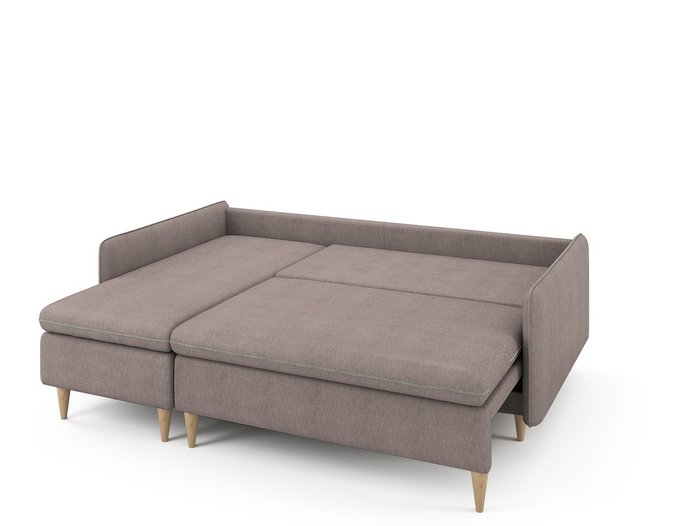 Угловой раскладной диван Ron левый бледно-розового цвета - купить Угловые диваны по цене 68200.0