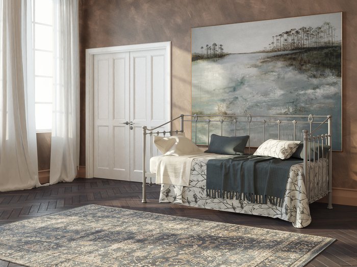 Диван-кровать Гвардиан серебряного цвета - купить Прямые диваны по цене 127602.0