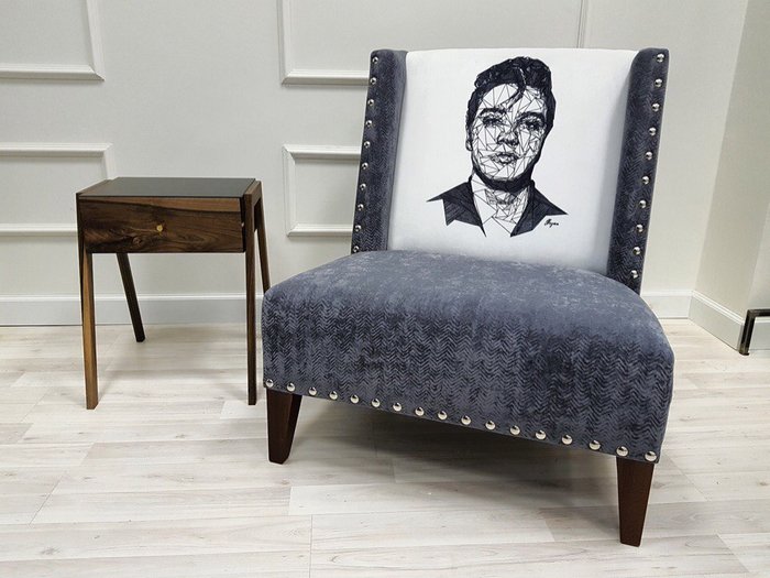 Кресло Black&White с каркасом и ножками из дуба - лучшие Интерьерные кресла в INMYROOM
