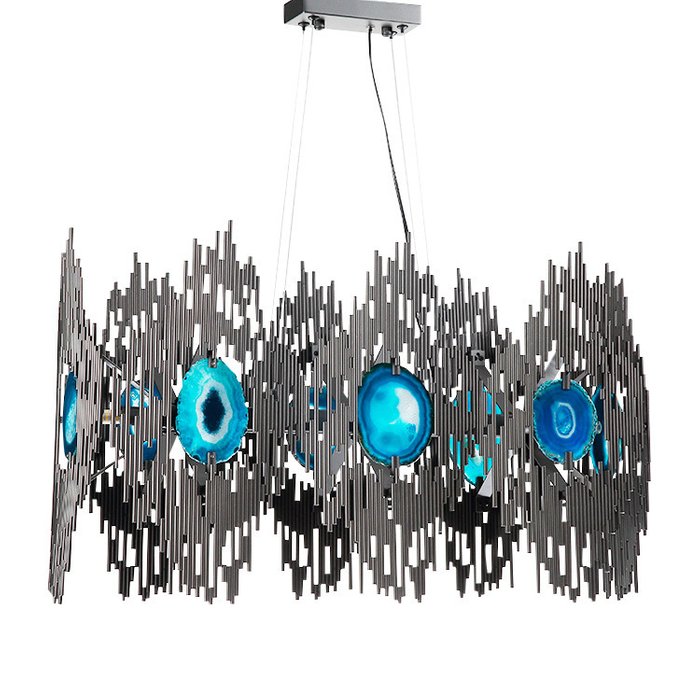 Подвесной светильник Boho с металлическим плафоном черного цвета