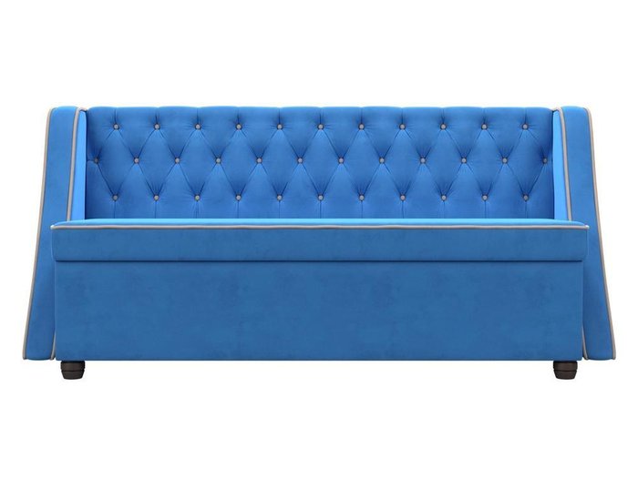 Кухонный прямой диван Лофт синего цвета - купить Прямые диваны по цене 47999.0