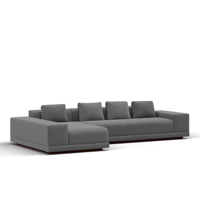 Угловой модульный диван Maroon серого цвета