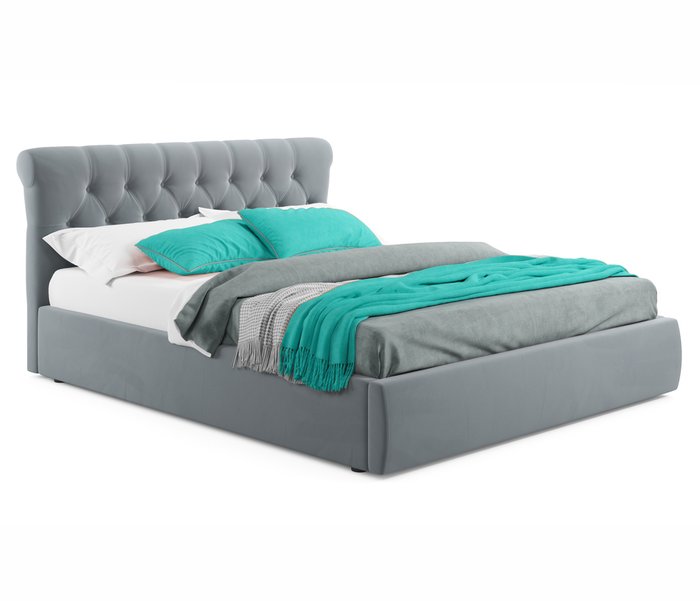 Кровать Ameli 160х200 с подъемным механизмом серого цвета