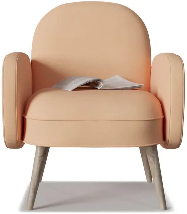 Кресло Бержер светло-оранжевого цвтеа - купить Интерьерные кресла по цене 14000.0