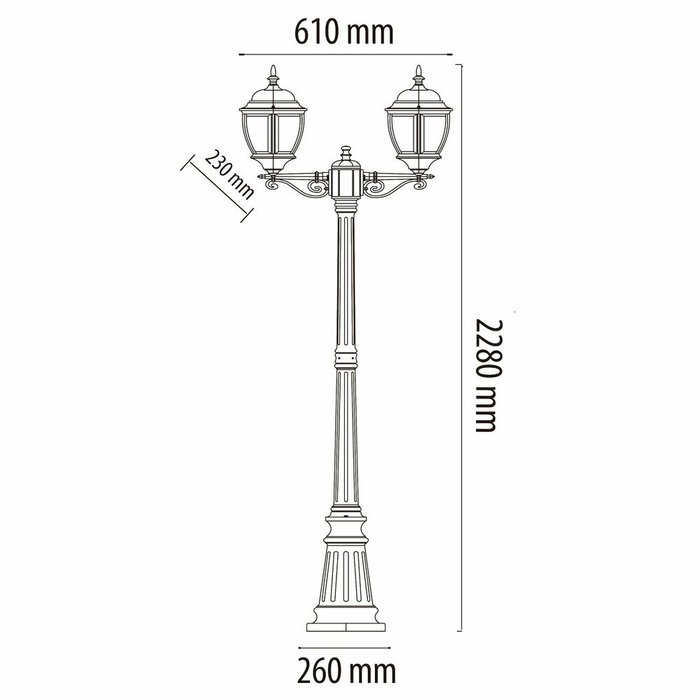 Уличный наземный светильник Фабур цвета старинной позолоты - купить Наземные светильники по цене 22690.0