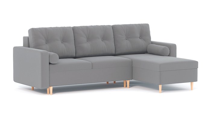 Угловой диван-кровать Палмер светло-серого цвета - купить Угловые диваны по цене 61470.0