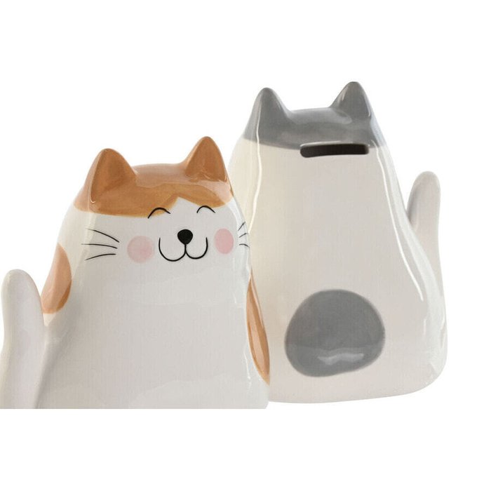 Kопилка Home ESPRIT Dolomite кот 13,5 X 10 X 15 cm (2 штук) - лучшие Фигуры и статуэтки в INMYROOM