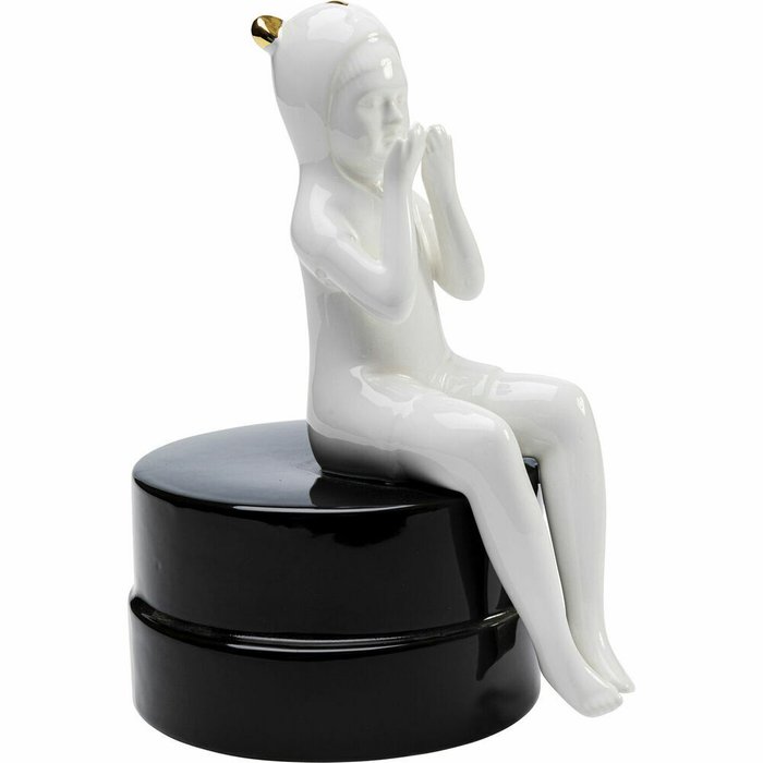 Фигура декоративная Girl черно-белого цвета