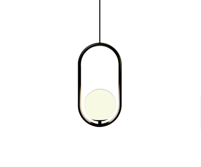 Подвесной светильник Кенти с плафоном белого цвета 