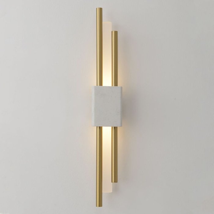 Настенный светильник CARTA AP6W LED WHITE/BRASS (стекло, цвет белый)