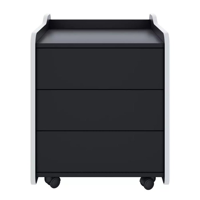 Тумба для игрового компьютерного стола Case 50 черно-серого цвета