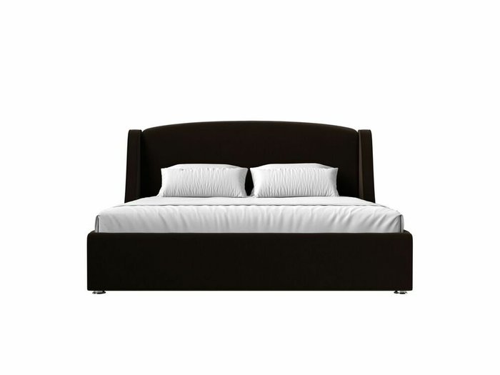 Кровать Лотос 180х200 темно-коричневого цвета с подъемным механизмом - купить Кровати для спальни по цене 82999.0