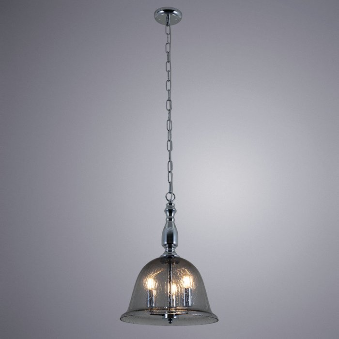 Подвесной светильник Bell со стеклянным серым плафоном - купить Подвесные светильники по цене 5080.0