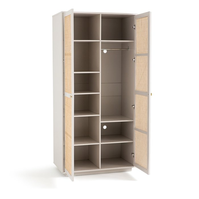 Шкаф с двумя дверцами Paola серого цвета - лучшие Шкафы распашные в INMYROOM