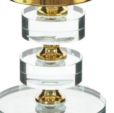 Стеклянный подсвечник H14 золотого цвета - купить Подсвечники по цене 1620.0
