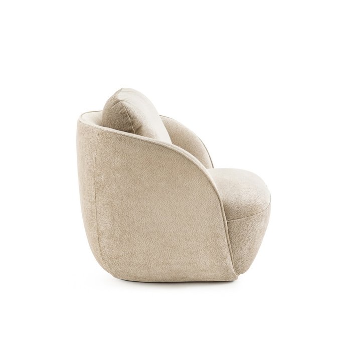 Кресло в форме шара из велюровой ткани Alpine бежевого цвета - лучшие Интерьерные кресла в INMYROOM