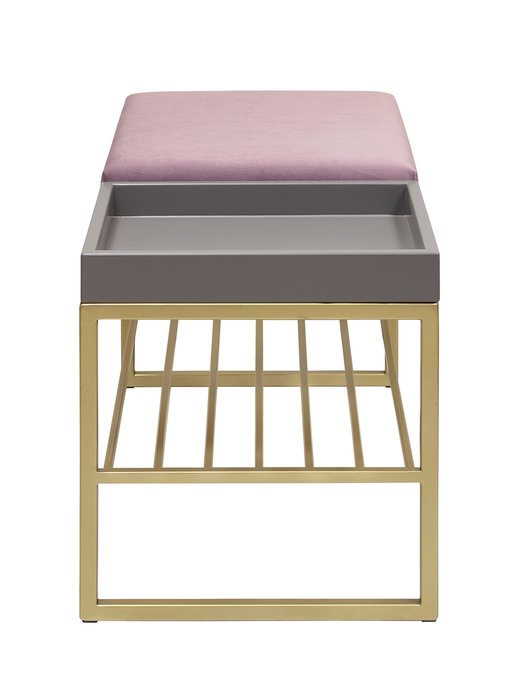 Банкетка Ruby Box розово-золотого цвета - лучшие Банкетки в INMYROOM