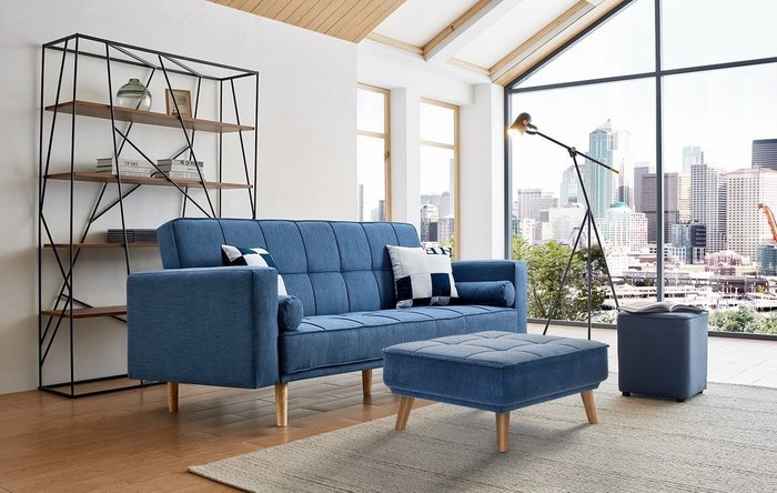 Диван-кровать Scandinavia темно-синего цвета - лучшие Прямые диваны в INMYROOM