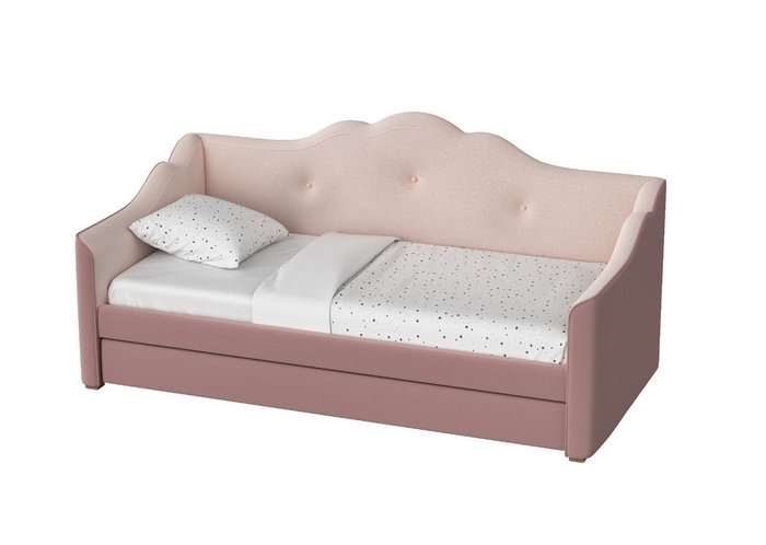 Кровать-диван Elle 90х200 розового цвета - купить Кровати для спальни по цене 79900.0