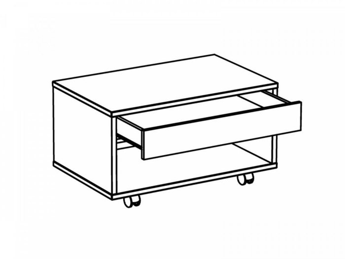Стол журнальный Uno с выдвижным ящиком - купить Журнальные столики по цене 6470.0
