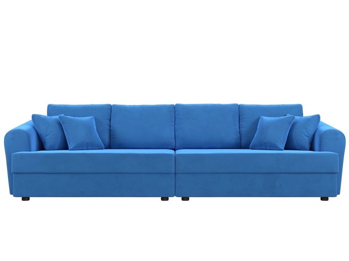 Прямой диван-кровать Милтон голубого цвета - купить Прямые диваны по цене 68999.0