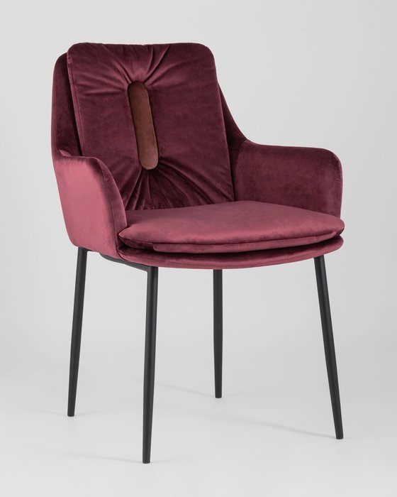 Стул Саманта бордового цвета  - купить Обеденные стулья по цене 16990.0