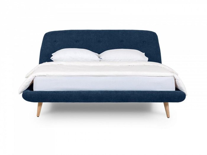 Кровать Loa синего цвета 160x200 - купить Кровати для спальни по цене 65250.0