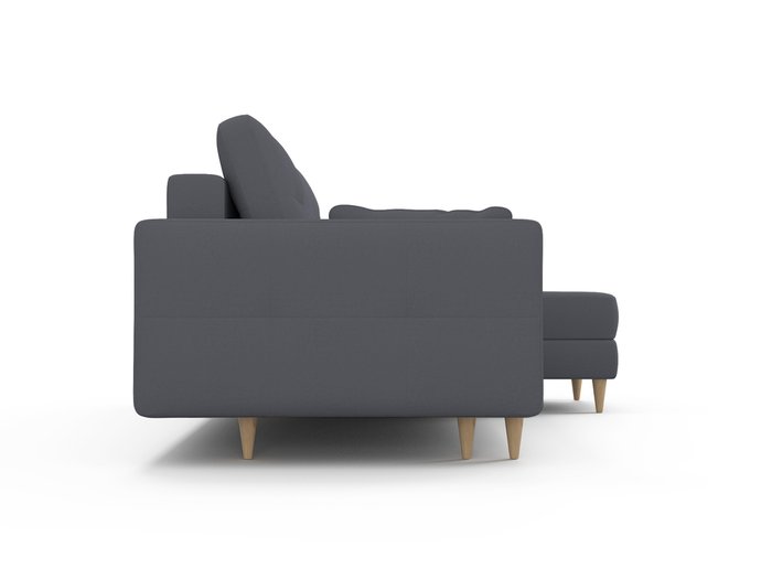 Угловой диван-кровать Берни темно-серого цвета - лучшие Угловые диваны в INMYROOM