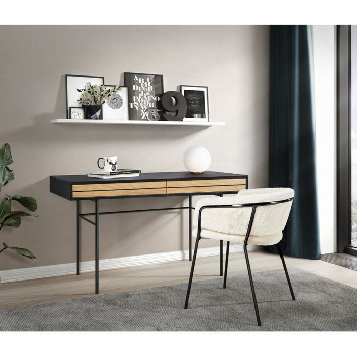 Письменный стол Stripe черного цвета - купить Письменные столы по цене 57000.0