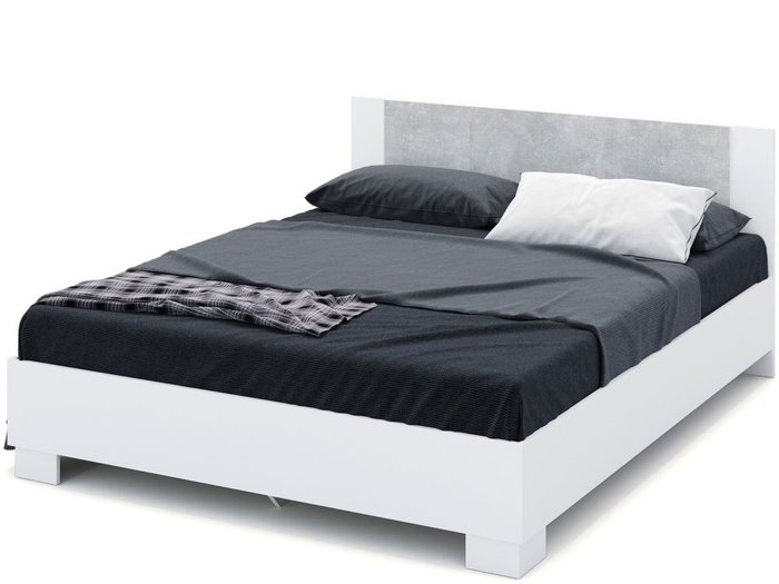Кровать Аврора 140х200 белого цвета - купить Кровати для спальни по цене 10990.0