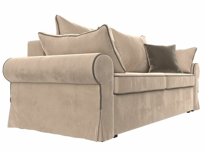 Прямой диван-кровать Элис бежевого цвета - лучшие Прямые диваны в INMYROOM