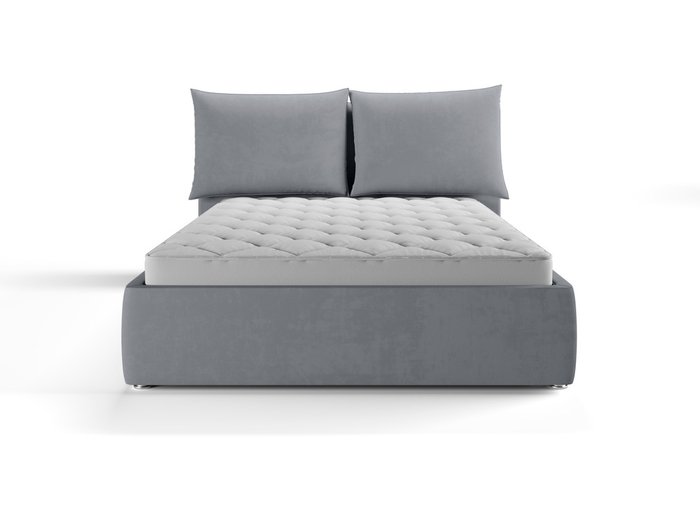 Кровать Адель 180х200 серого цвета без подъемного механизма - купить Кровати для спальни по цене 42563.0