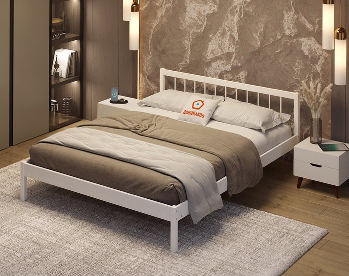 Кровать Мечта-4 120х190 белого цвета без подъемного механизма - купить Кровати для спальни по цене 25500