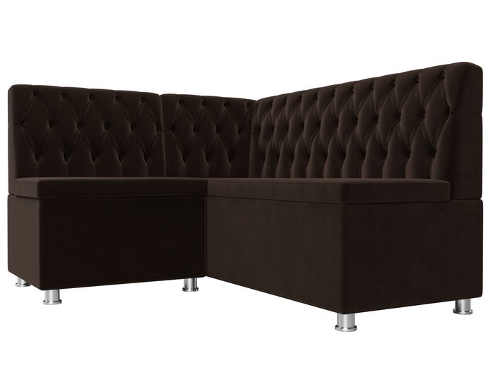 Кухонный угловой диван Мирта коричневого цвета левый угол - лучшие Угловые диваны в INMYROOM