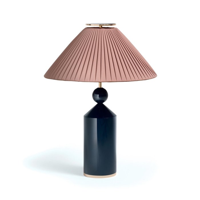 Настольная лампа Nadine с коричневым абажуром