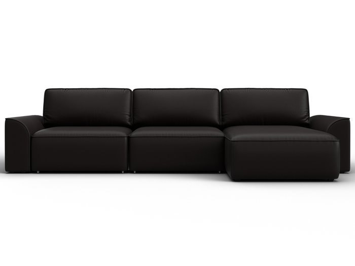 Угловой диван-кровать Лига-048 лонг темно-коричневого цвета (экокожа) - купить Угловые диваны по цене 106990 Угловой диван-кровать Лига-048 лонг темно-коричневого цвета (экокожа) - купить Угловые диваны по цене 106990