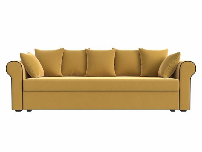 Прямой диван-кровать Рейн желтого цвета - купить Прямые диваны по цене 28999.0