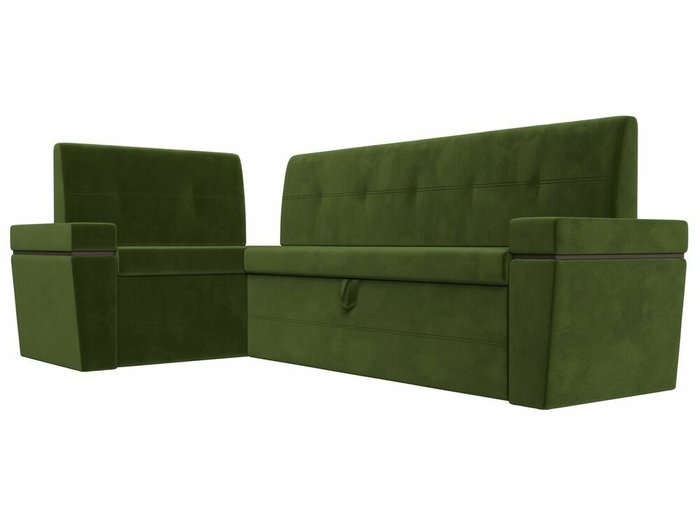 Угловой диван-кровать Деметра зеленого цвета левый угол - лучшие Угловые диваны в INMYROOM