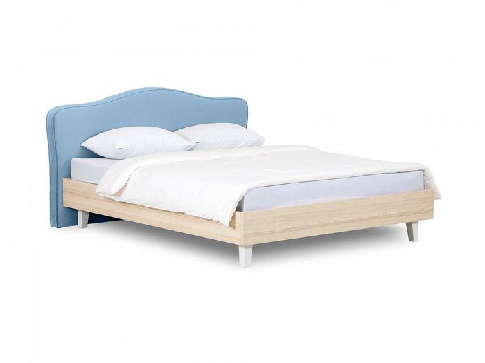 Кровать Queen Elizabeth 160х200 с изголовьем голубого цвета - купить Кровати для спальни по цене 34080.0