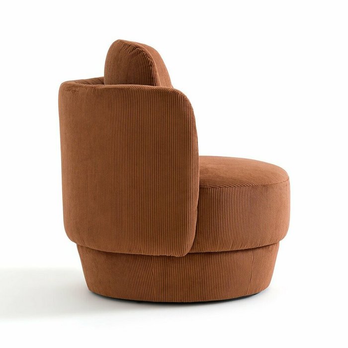 Кресло вращающееся из рифленого велюра Baltimore коричневого цвета - лучшие Интерьерные кресла в INMYROOM