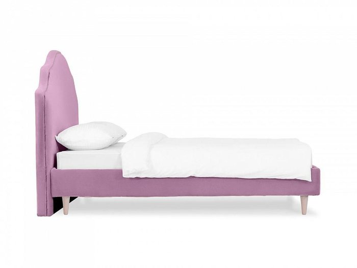 Кровать Queen II Victoria L 160х200 лилового цвета с бежевыми ножками  - лучшие Кровати для спальни в INMYROOM