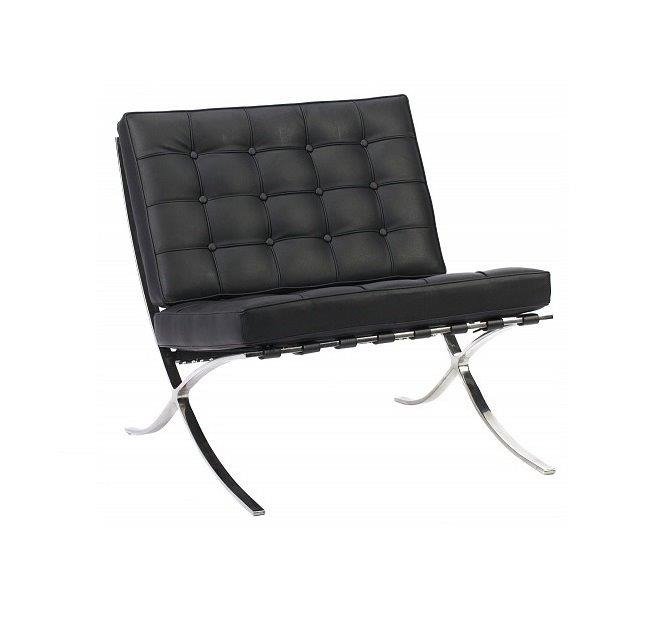Кресло Barcelona Chair Black Leather 
