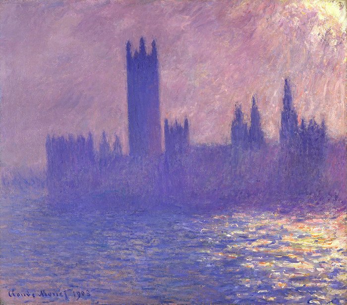 Репродукция картины на холсте Houses of Parliament, Sunlight Effect 1903 г.