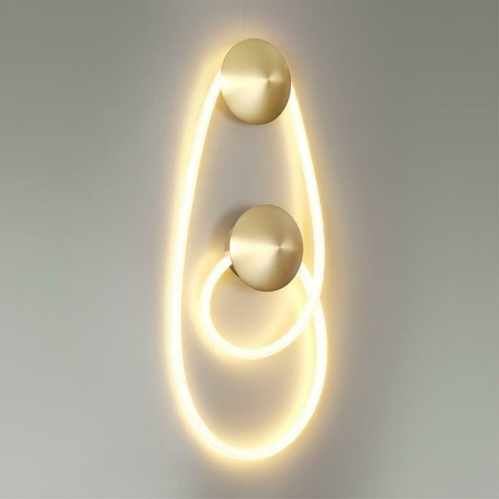Настенный светильник Corda золотого цвета - лучшие Бра и настенные светильники в INMYROOM