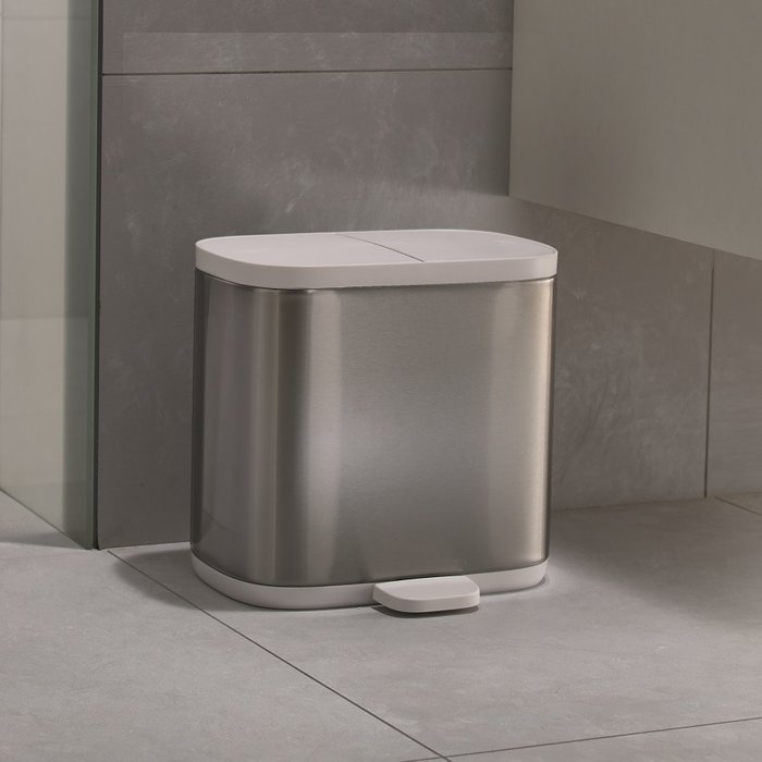 Контейнер для мусора Split для ванной комнаты из нержавеющей стали - лучшие Корзины для белья в INMYROOM