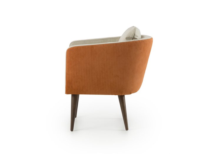 Кресло Алес бежево-оранжевого цвета - лучшие Интерьерные кресла в INMYROOM