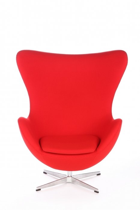 Кресло Egg красное ткань - лучшие Интерьерные кресла в INMYROOM